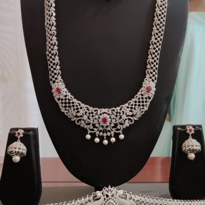 CZ white stone 6pc Jewellery Set