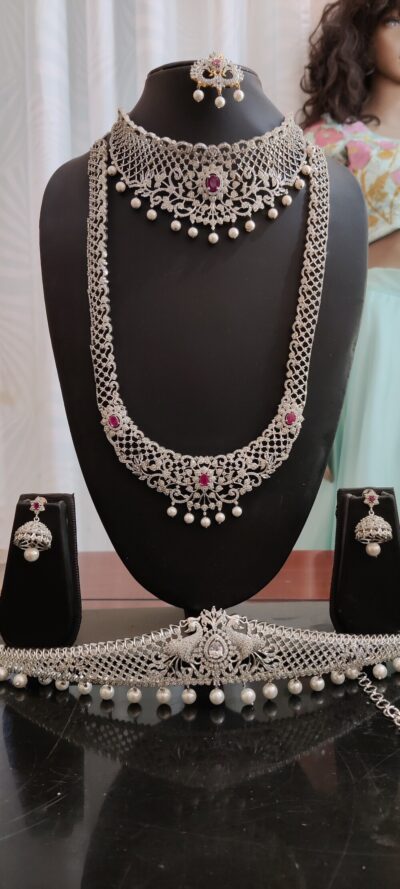 CZ white stone 6pc Jewellery Set
