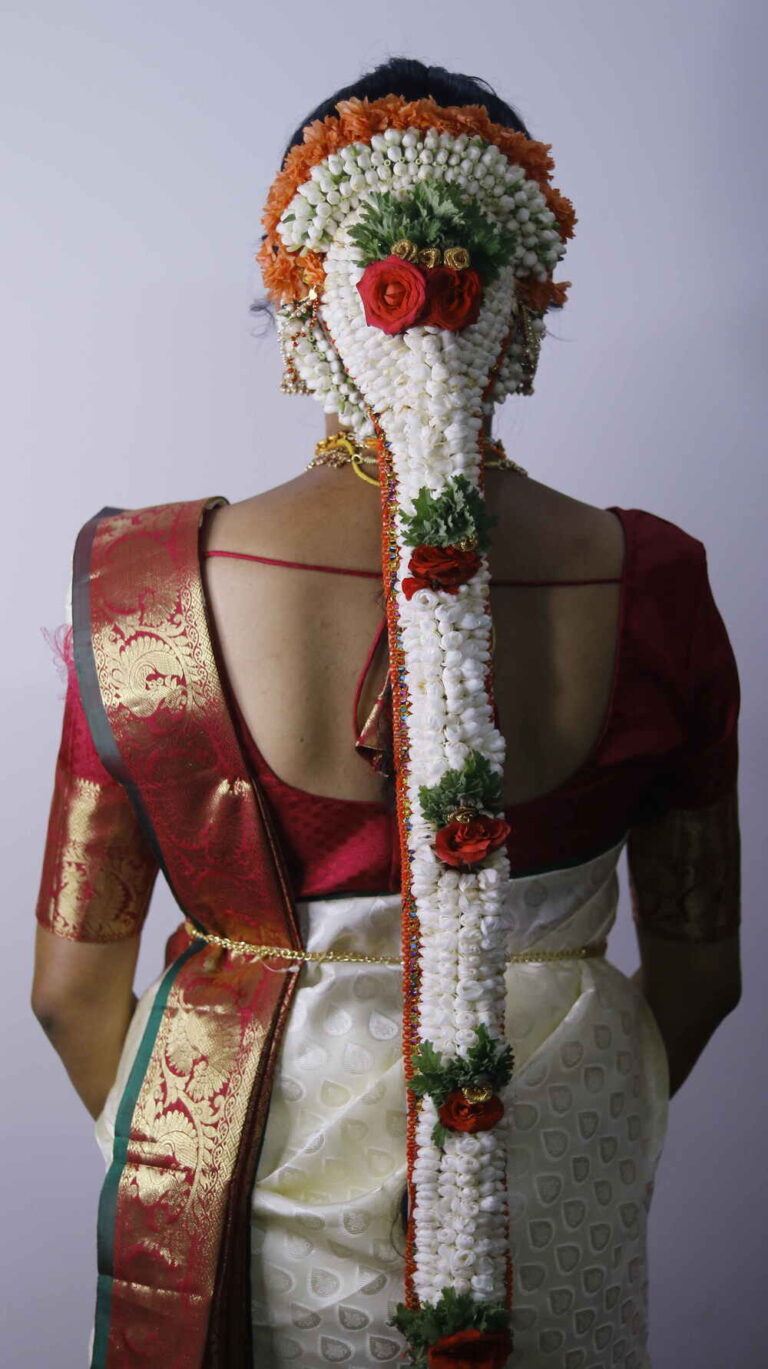 White saree traditional occassio
