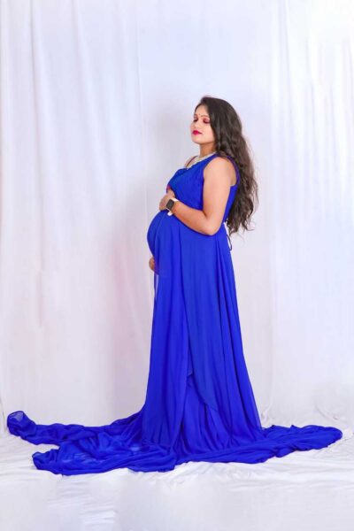 Blue Layered Gown - Image 2