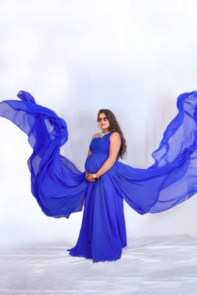 Blue Layered Gown
