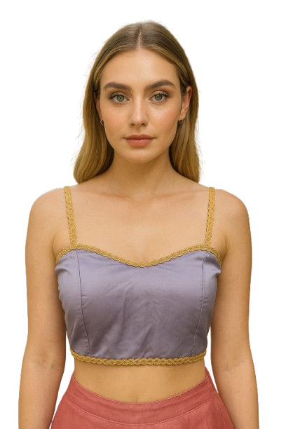 BUY CHARMINE CHAYA Satin Shoulder Strap Designer Ready Made Kantara Blouse - Image 28