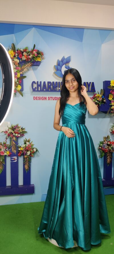 Green Strap Gown - Image 2