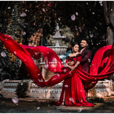 BUY Marron Georgette Tail Gown